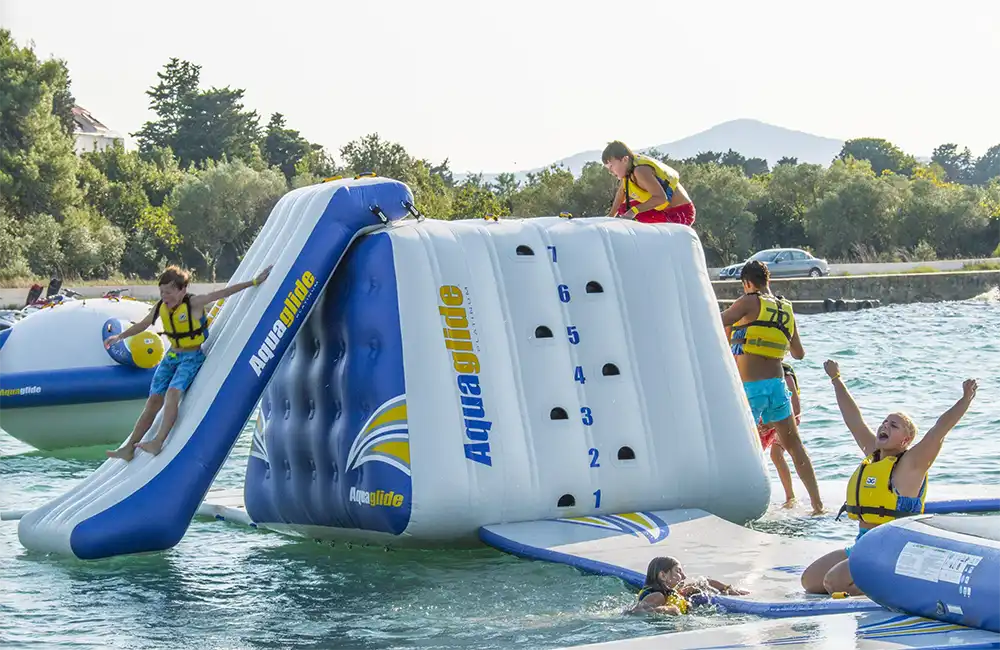 Aquaglide King of the Mountain at Sblash Aqua Park, North Wales